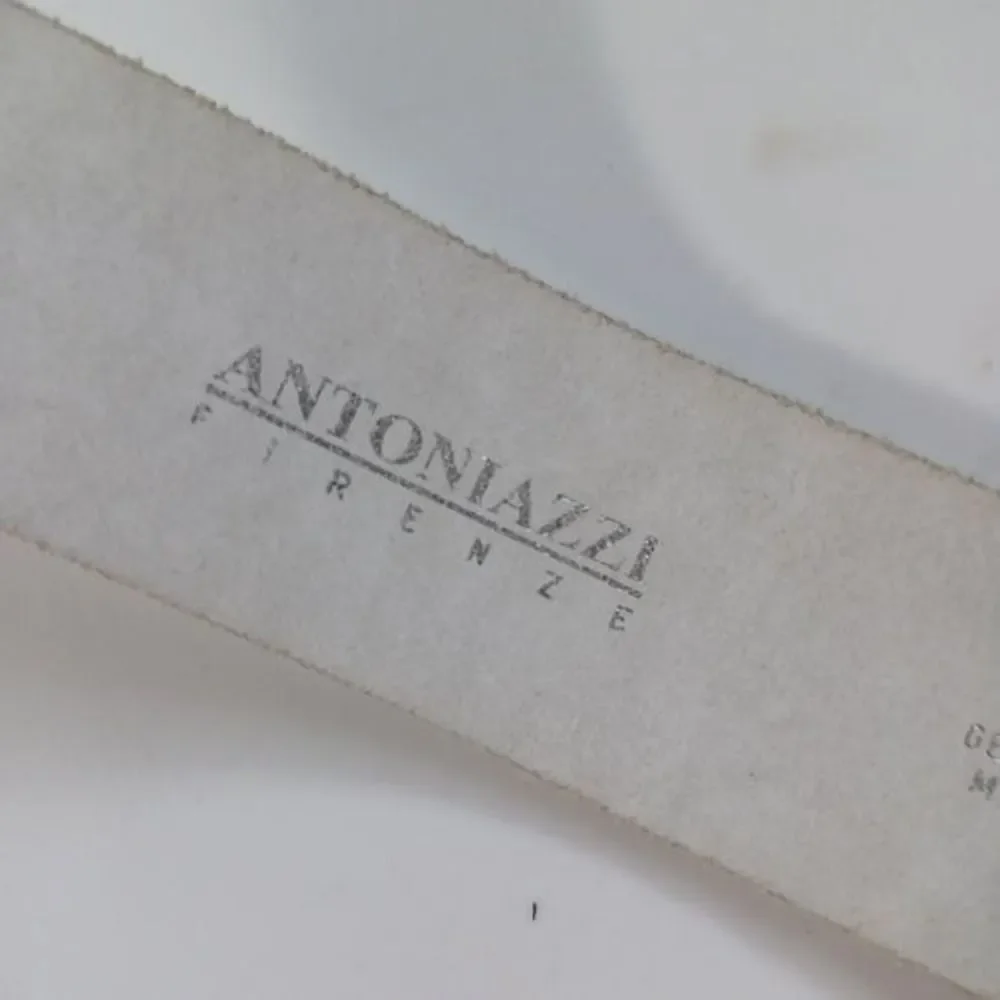 Antoniazzi Firenze Sz L White Leather Belt Boho Artsy Cowgirl Western Modernist